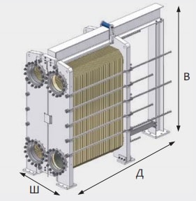 Чертёж теплообменника LHE HT353