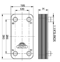Пластинчатый теплообменник Zilmet ZB 400